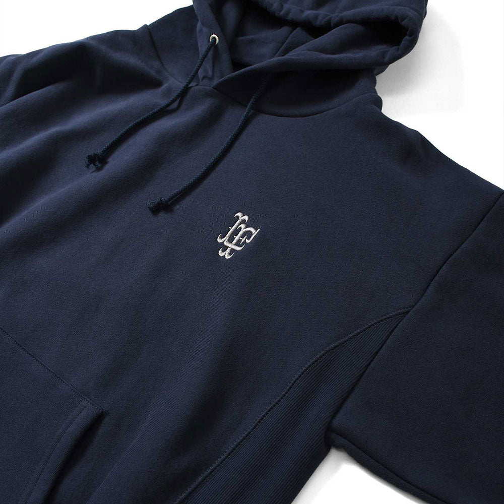 Striped Rib Small LF Logo US Cotton Hooded Sweatshirt プルオーバー パーカー スウェット Navy