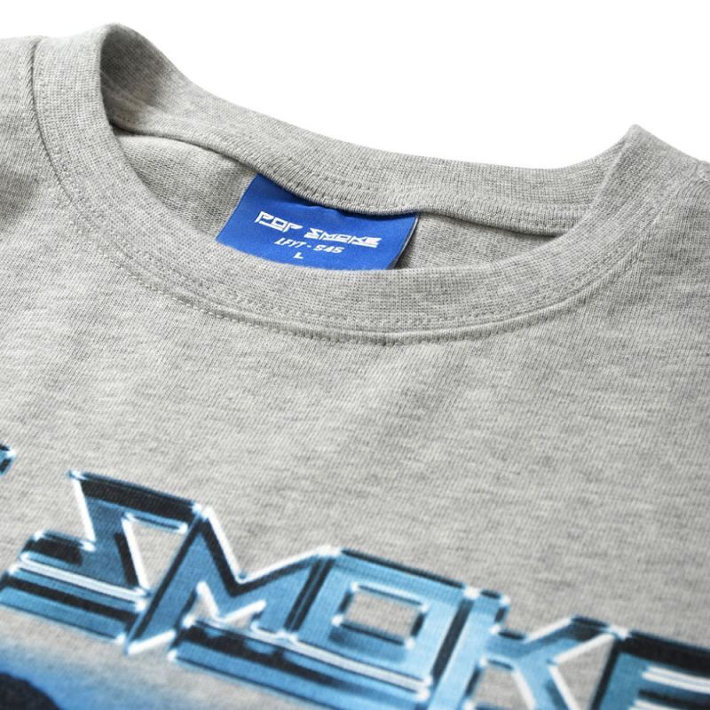 × Pop Smoke × S45 Woo L/S Tee ポップ・スモーク 長袖 Tシャツ Grey