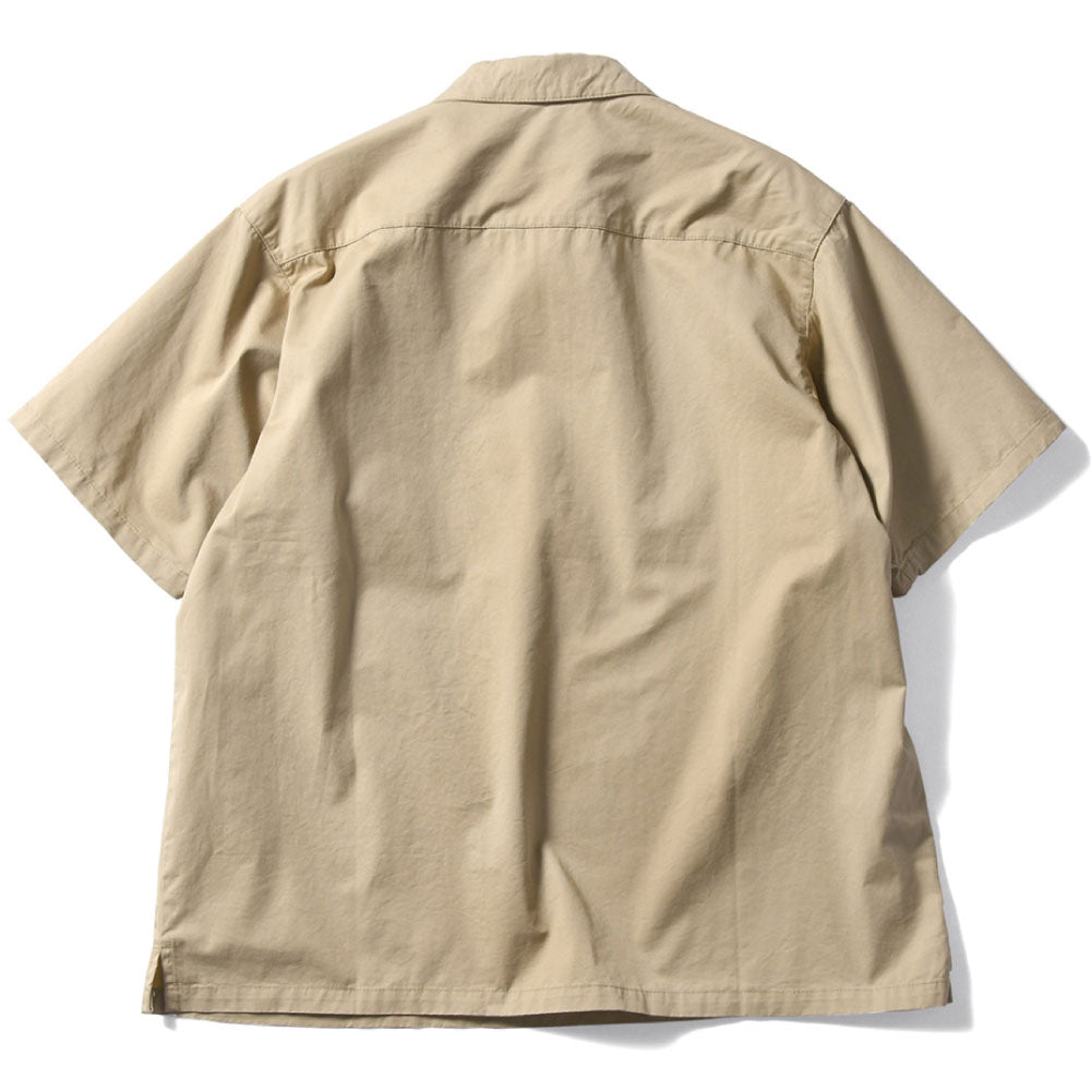 Ignition Logo Half Zip Work Shirt 半袖 ハーフジップ シャツ Beige