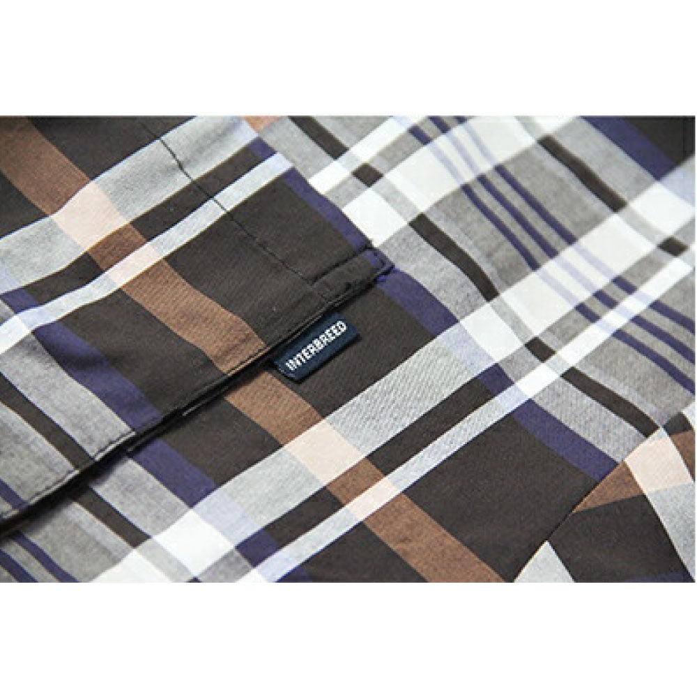 Patterned Pajama Shits チェック パターン パジャマ シャツ プレイド Brown Plaid