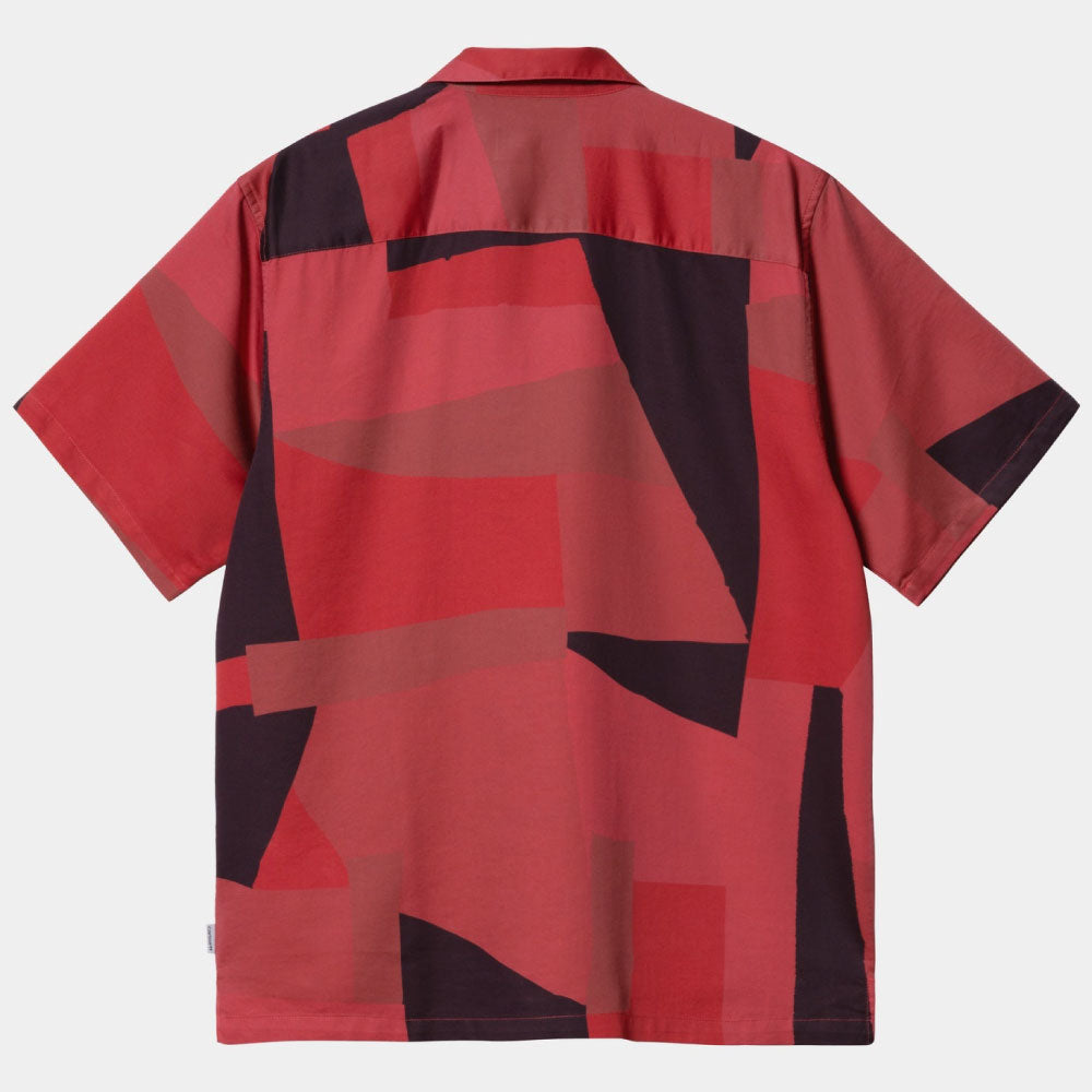 Geo S/S Shirt 半袖 ジオ サテン リゾート オープン カラーシャツ Cornel