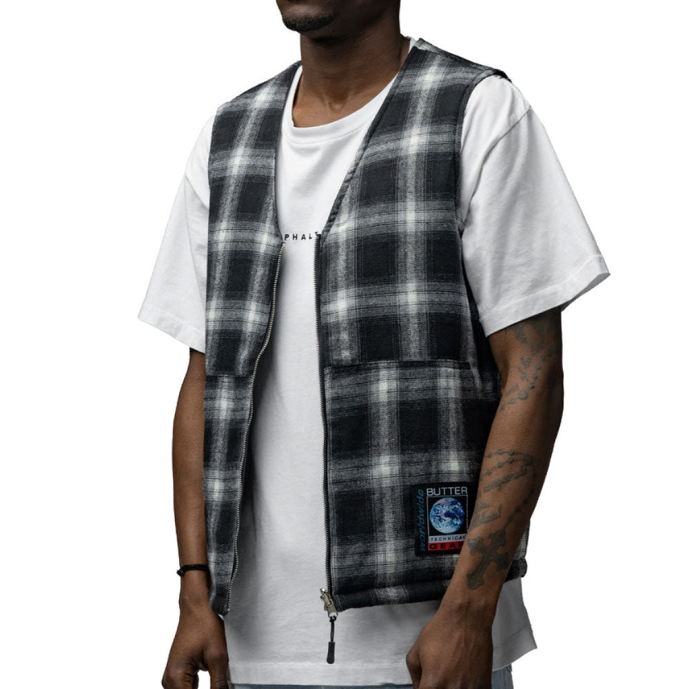 Shadow Plaid Reversible Vest チェック リバーシブル ベスト