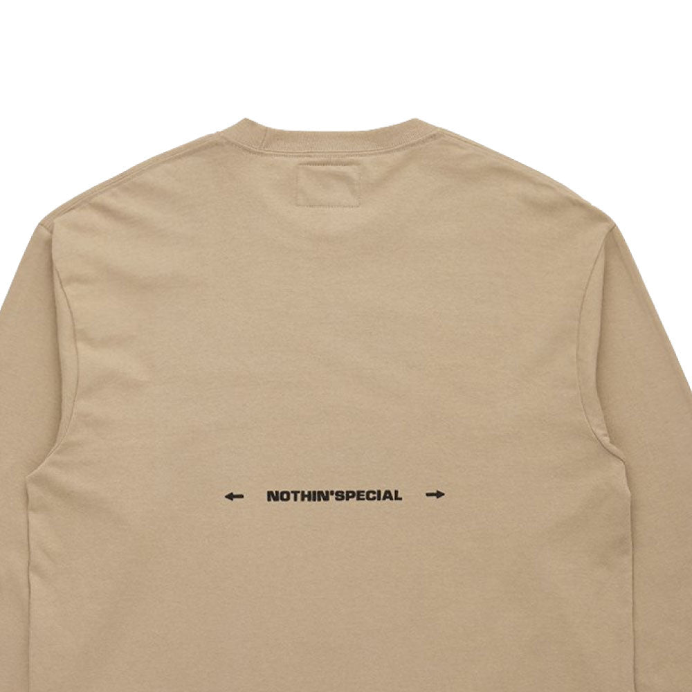 End Up L/S Tee 長袖 Tシャツ グラフィック Sand Beige