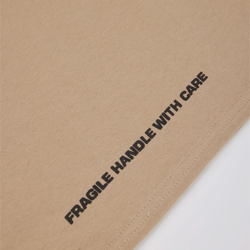 End Up L/S Tee 長袖 Tシャツ グラフィック Sand Beige