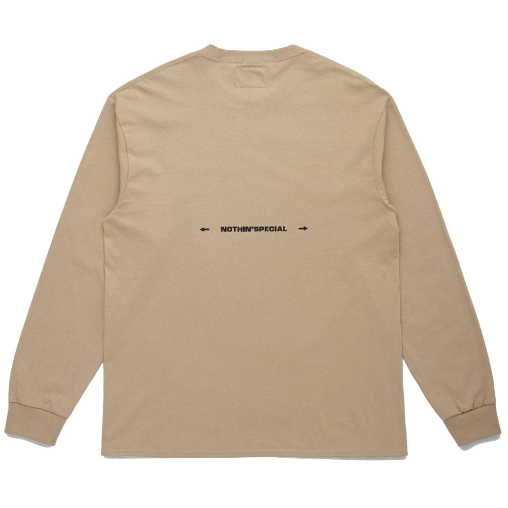 End Up L/S Tee 長袖 Tシャツ グラフィック Sand Beige