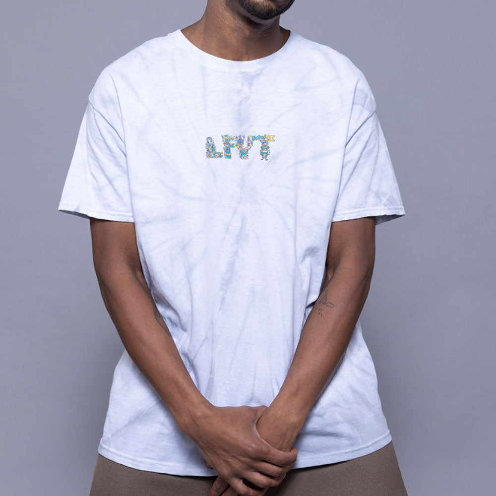 × Fritilldea …And Kindness To All Tie Dyed S/S Tee フリティルディア タイダイ 半袖 Tシャツ Silver