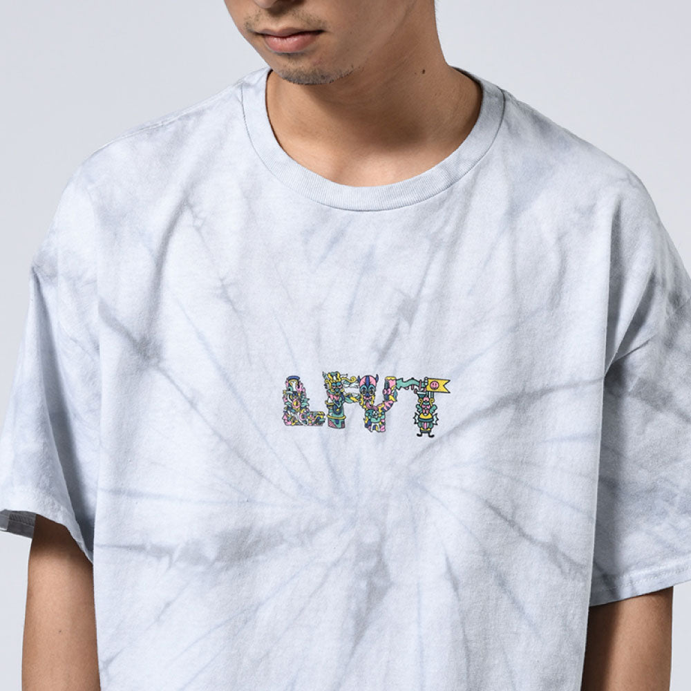 × Fritilldea …And Kindness To All Tie Dyed S/S Tee フリティルディア タイダイ 半袖 Tシャツ Silver