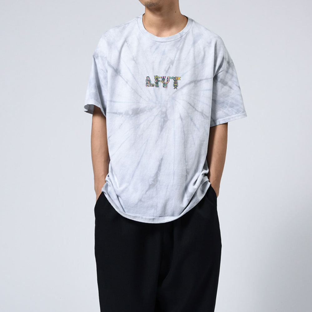 × Fritilldea …And Kindness To All Tie Dyed S/S Tee フリティルディア タイダイ 半袖 Tシャツ Silver