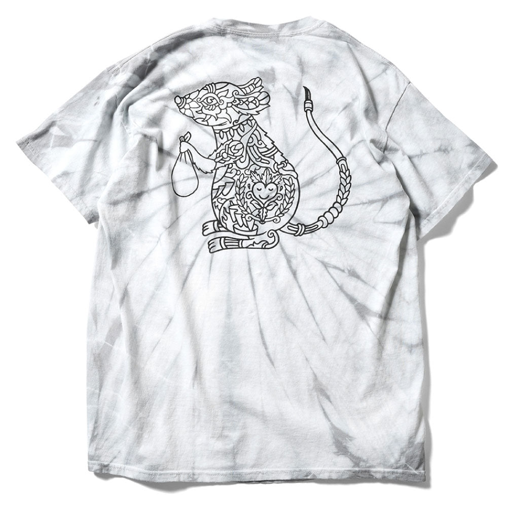 × Fritilldea …And Kindness To All Tie Dyed S/S Tee フリティルディア タイダイ 半袖 Tシャツ Silver