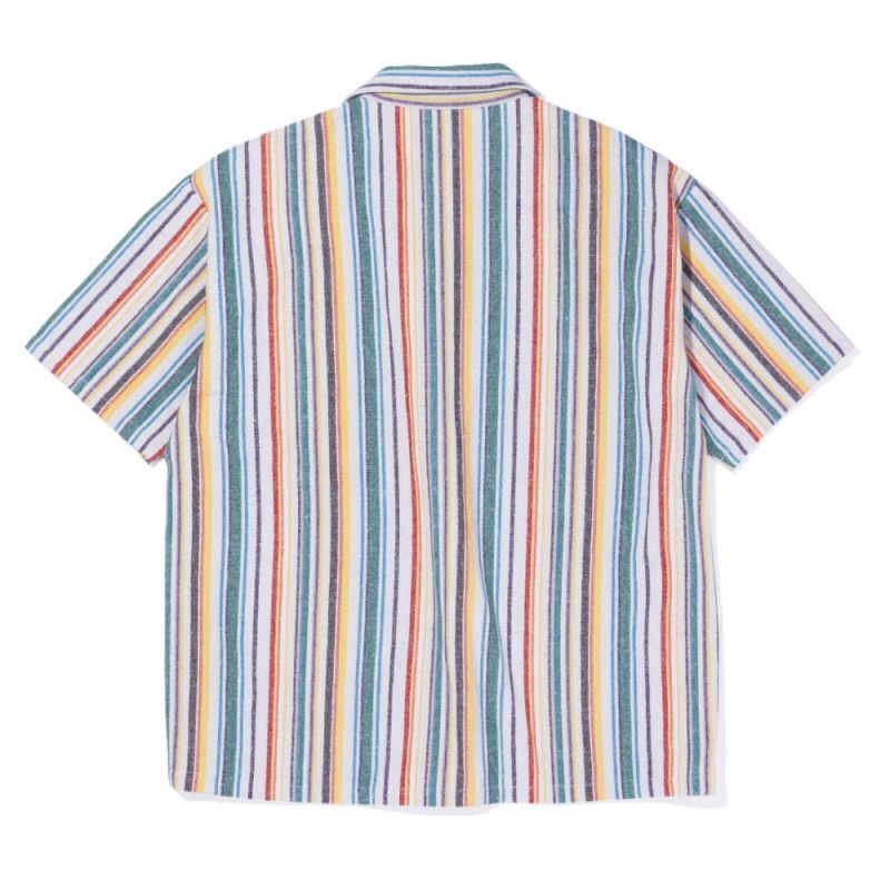 Summer Trippin S/S Stripe Shirt Natural ストライプ オープン カラー メキシカン 半袖 シャツ