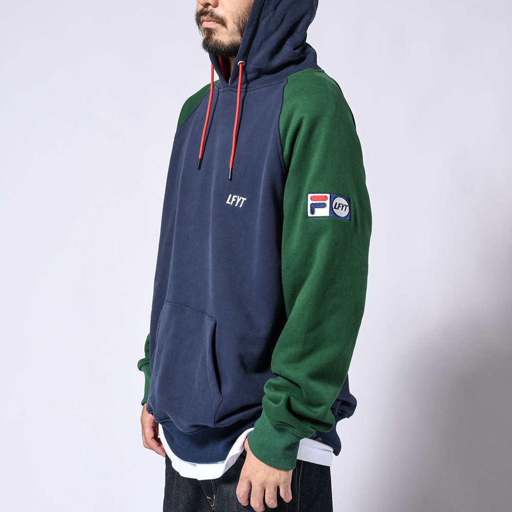× FILA Heritage Color Block Pullover Hoodie フィラ プルオーバー スウェット フーディー