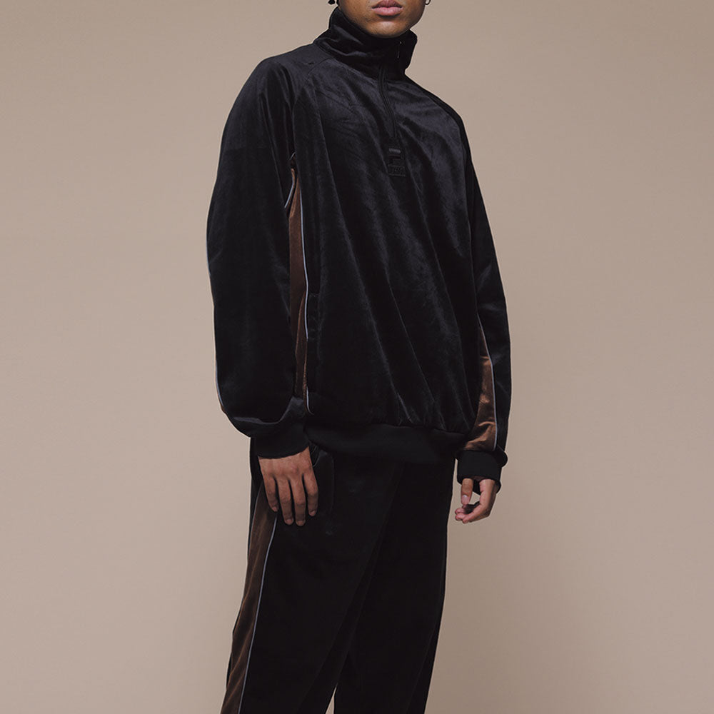 × FILA Heritage Velour Half Zip Pullover Shirt フィラ ハーフ ジップ ベロア プルオーバー シャツ