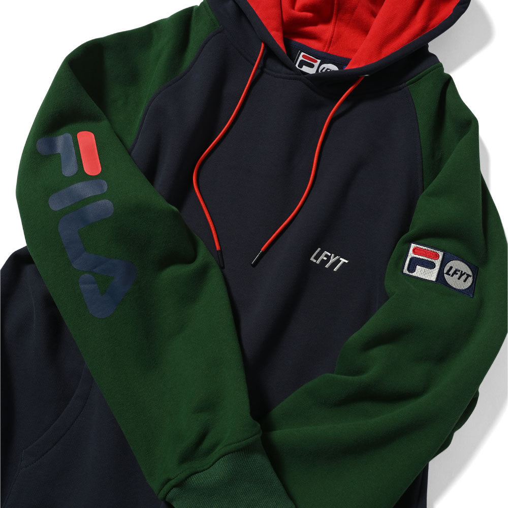 × FILA Heritage Color Block Pullover Hoodie フィラ プルオーバー スウェット フーディー