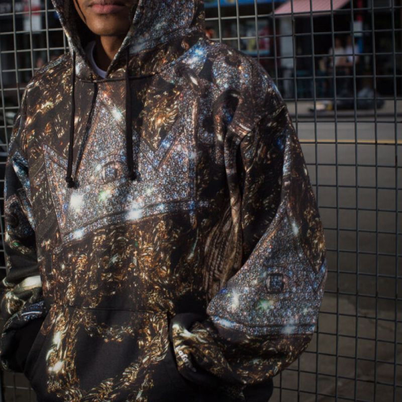 x dee LFYT Steez Chain Allover Hooded Sweatshirt 総柄 プルオーバー スウェット パーカー