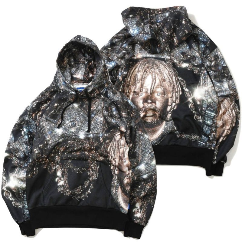 x dee LFYT Steez Chain Allover Hooded Sweatshirt 総柄 プルオーバー スウェット パーカー