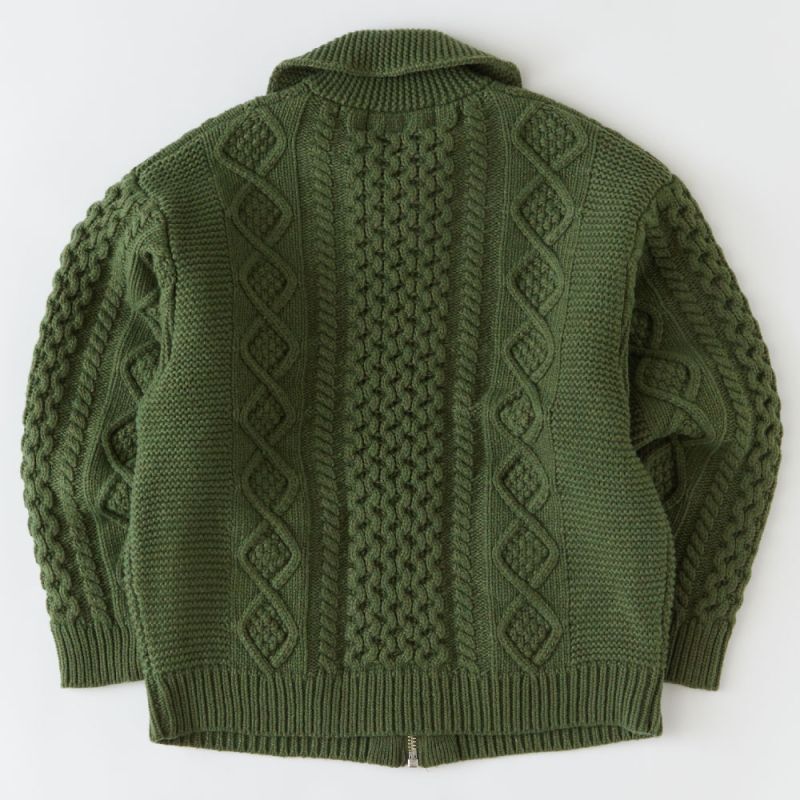 Fancouvor Cardigan OLV カウチン リラックス ケーブル ニット