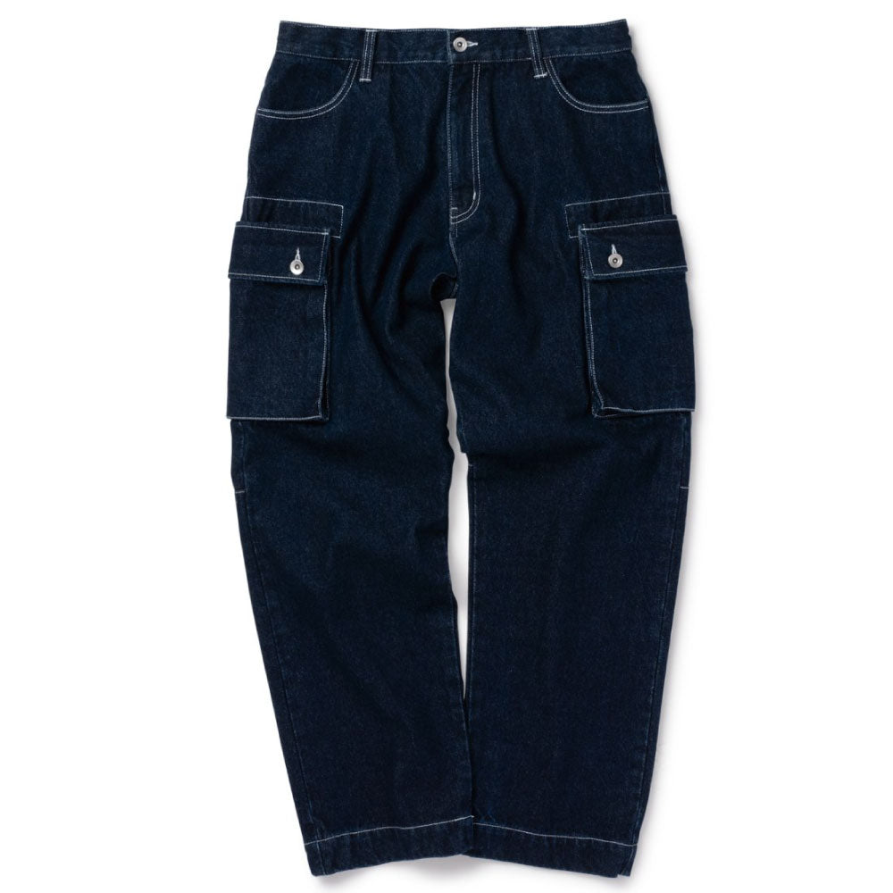 Washed Denim Cargo Pants Indigo デニム カーゴ パンツ