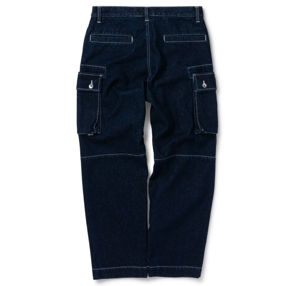 Washed Denim Cargo Pants Indigo デニム カーゴ パンツ