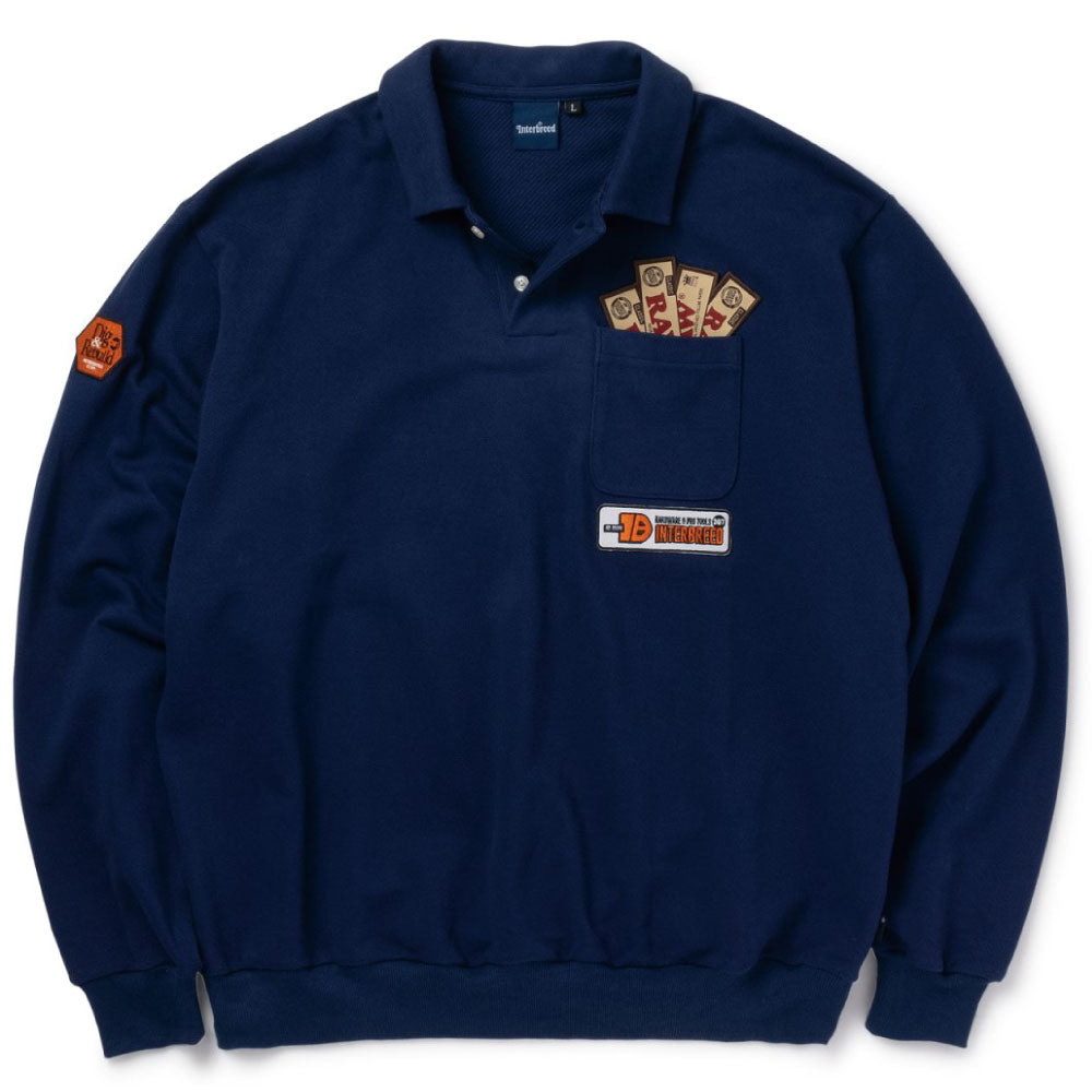 x RAW IB Hardware Staff L/S Polo Shirts 長袖 ロウ ポロ シャツ