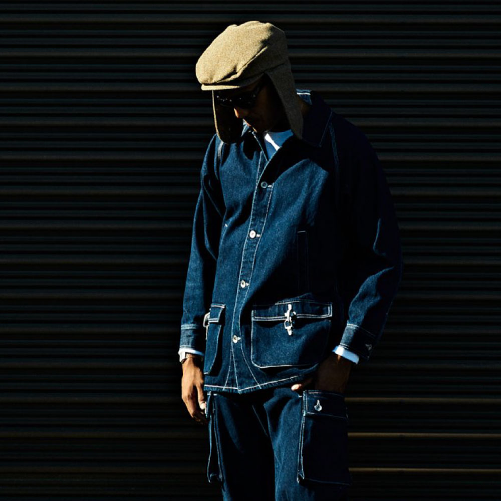 Washed Denim Country Jacket Indigo デニム カバーオール ジャケット