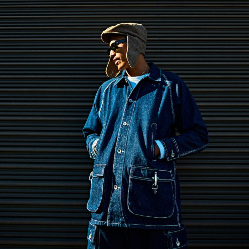 Washed Denim Country Jacket Indigo デニム カバーオール ジャケット