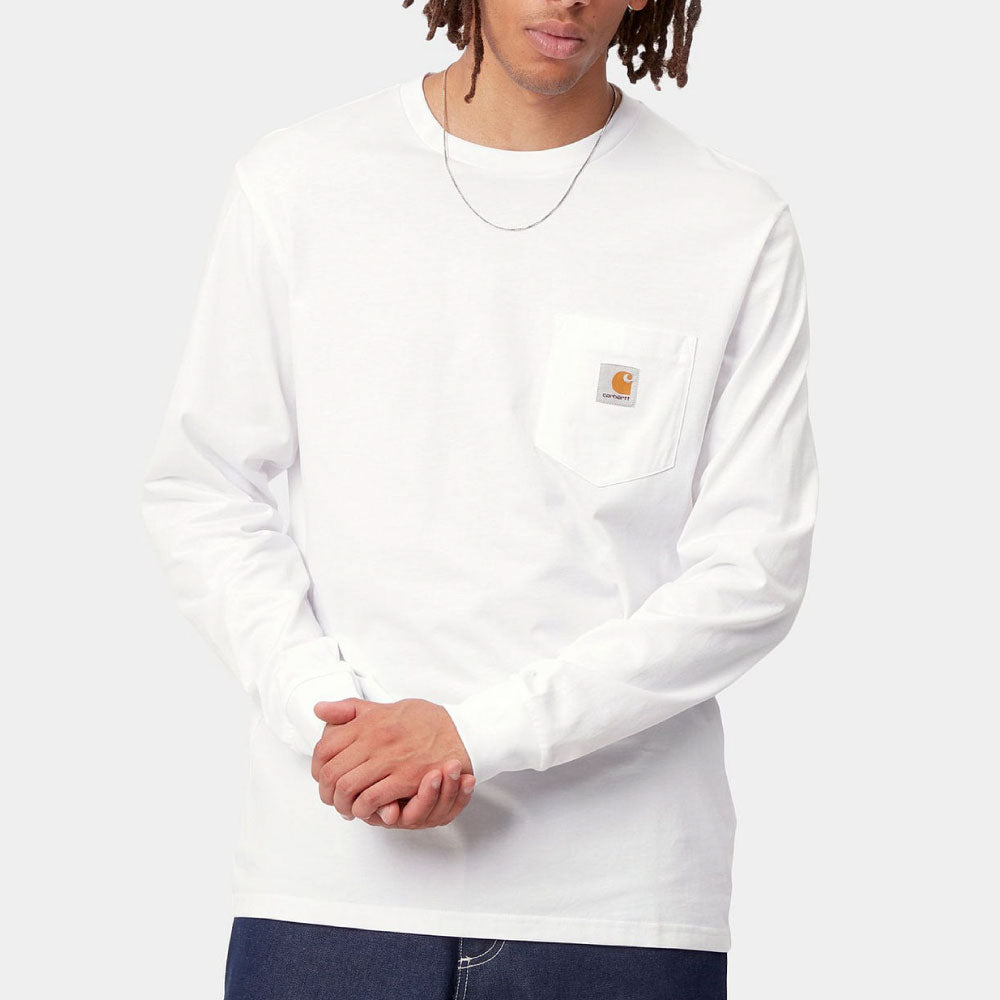 Logo Pocket L/S Tee ワンポイント ロゴ ポケット 長袖 Tシャツ