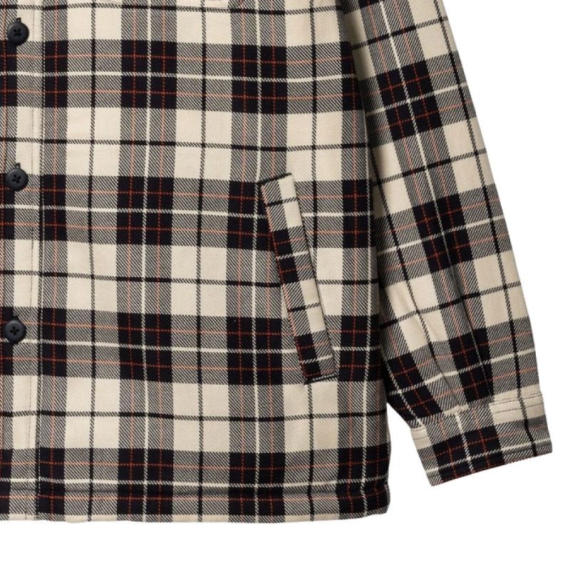Arden Check Flannel Shirt Jacket BEG フランネル チェック 長袖 シャツ ジャケット