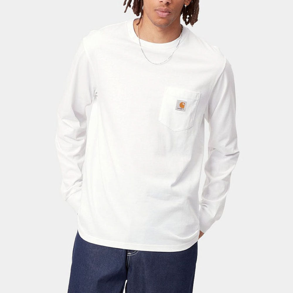 Logo Pocket L/S Tee ワンポイント ロゴ ポケット 長袖 Tシャツ