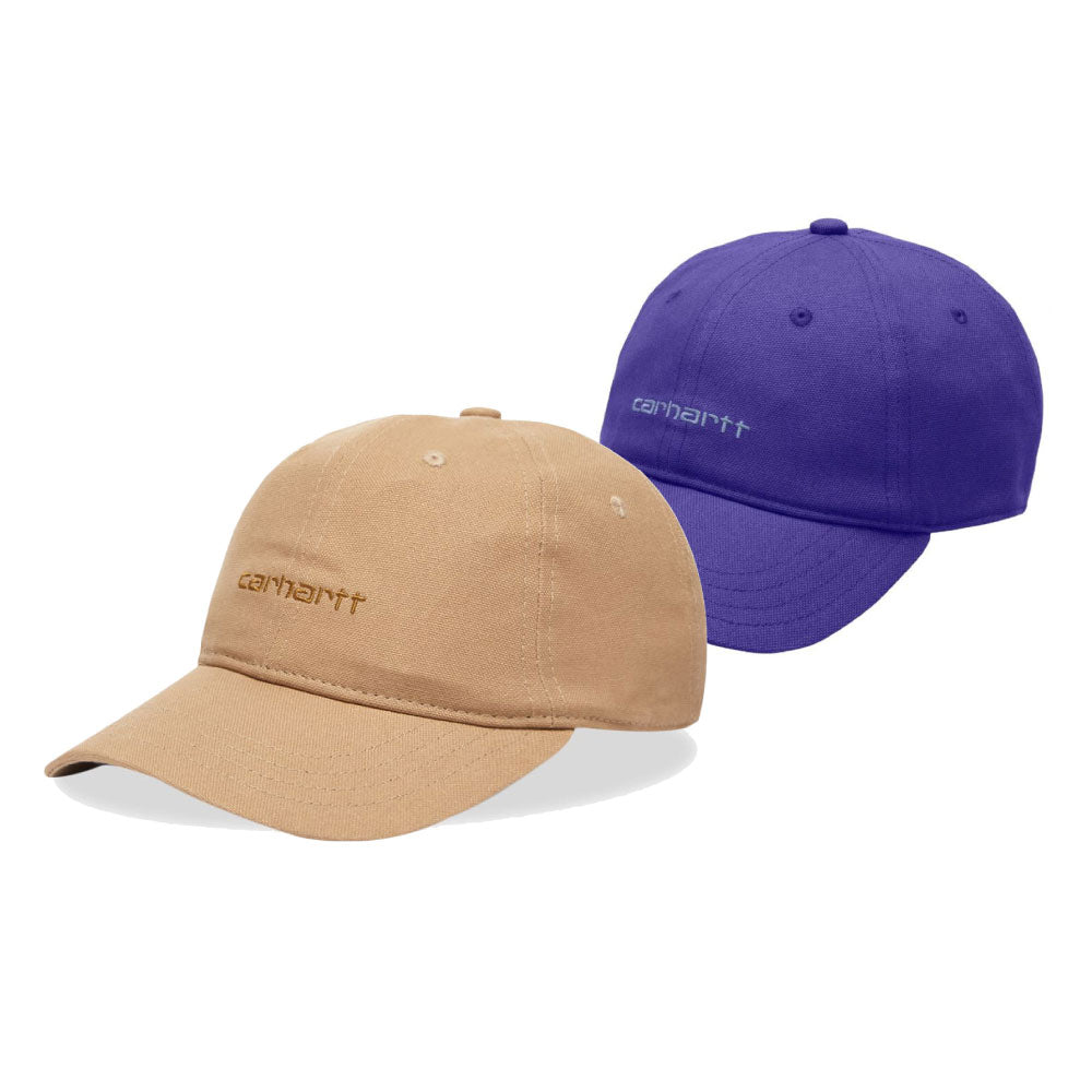 Canvas Script embroidery Cap ロゴ パネル 刺繍 キャップ 帽子