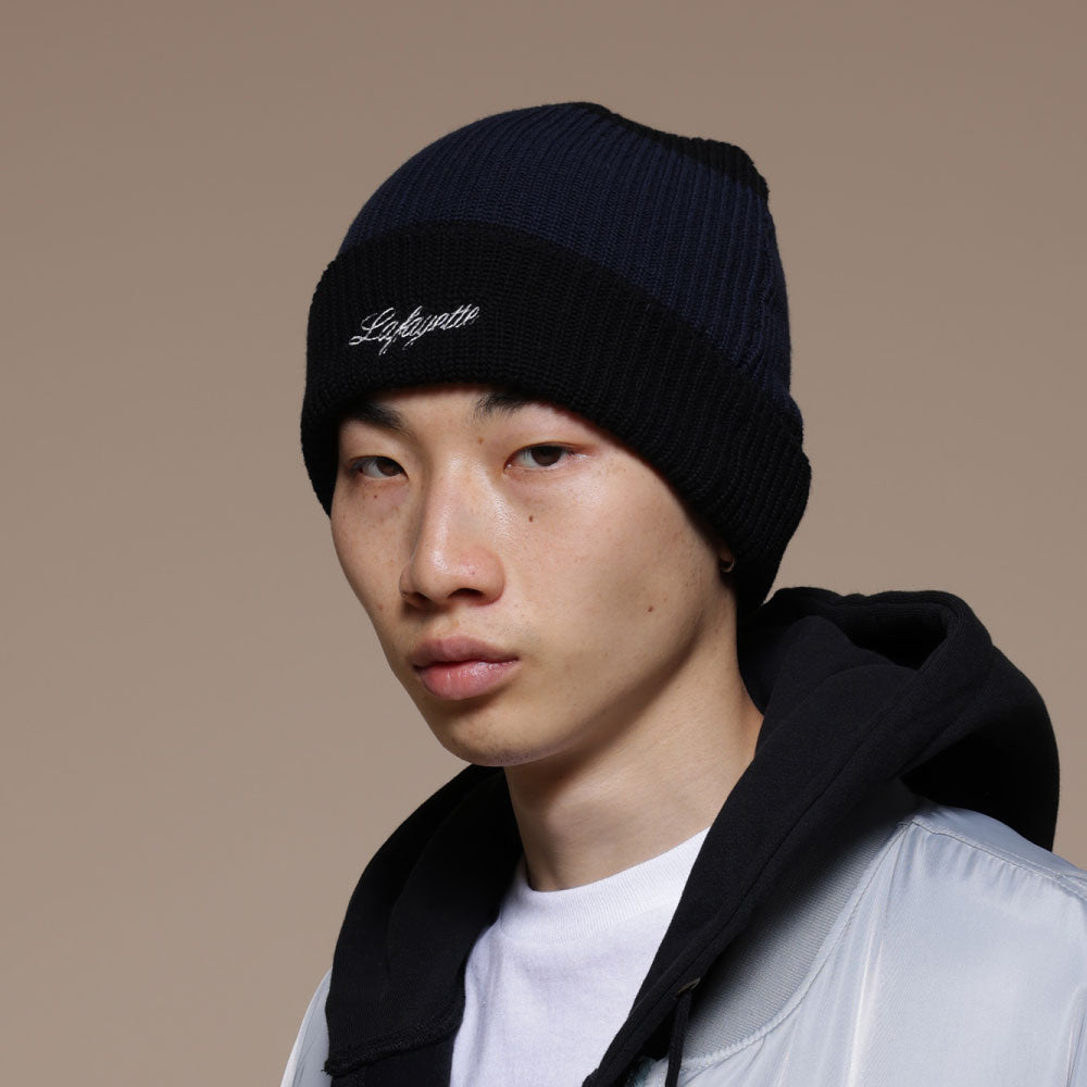 2Tone Cotton Beanie Knit Cap コットン ビーニー ニット キャップ 帽子