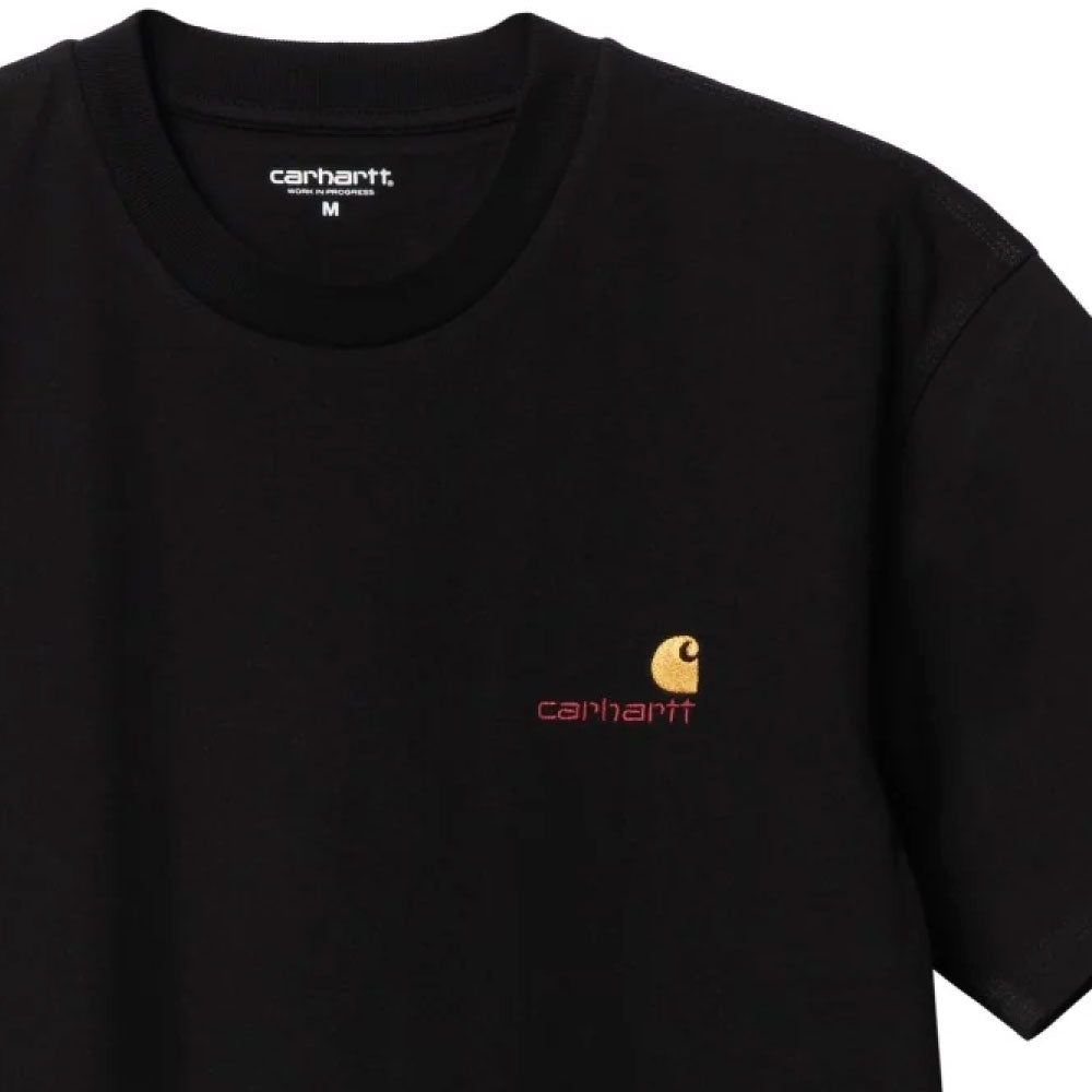 American Script S/S Tee ワンポイント ロゴ 半袖 Tシャツ Black ブラック