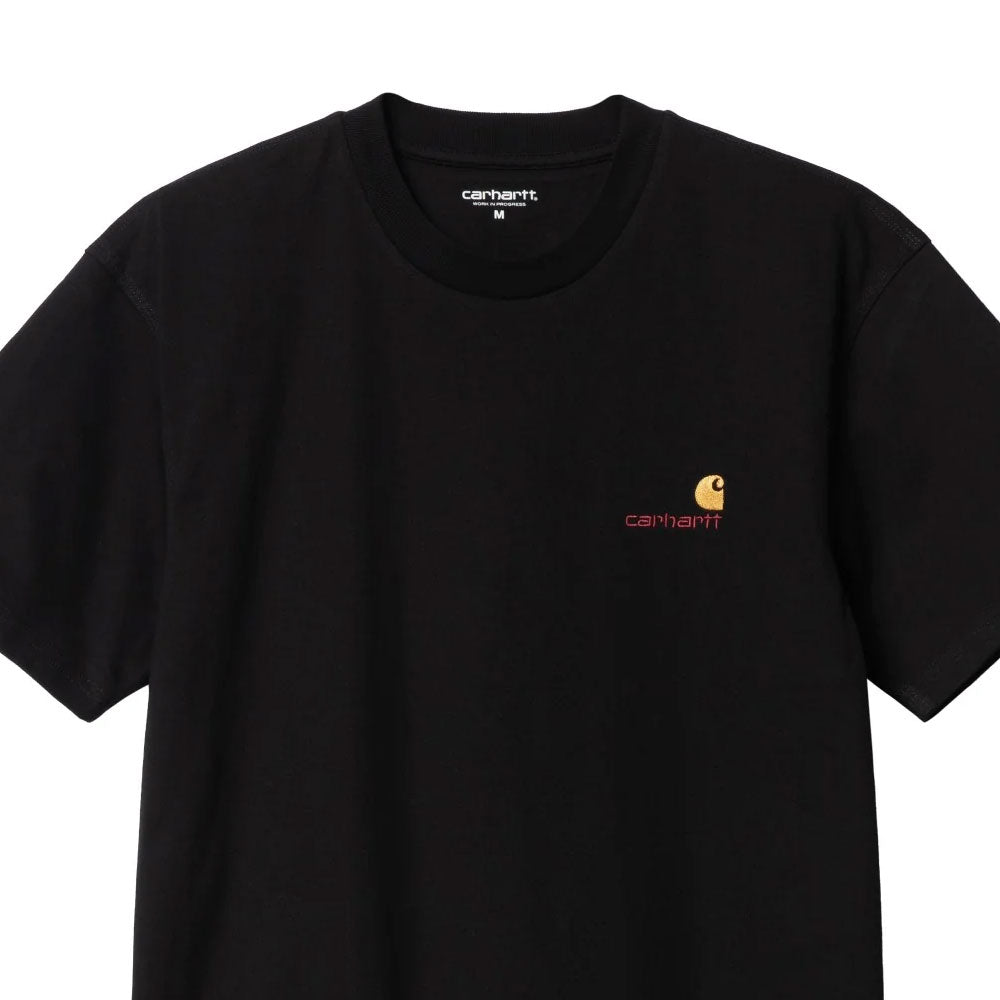 American Script S/S Tee ワンポイント ロゴ 半袖 Tシャツ Black ブラック