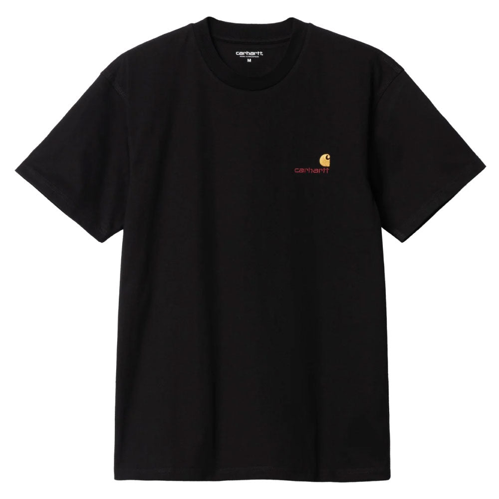 American Script S/S Tee ワンポイント ロゴ 半袖 Tシャツ Black ブラック