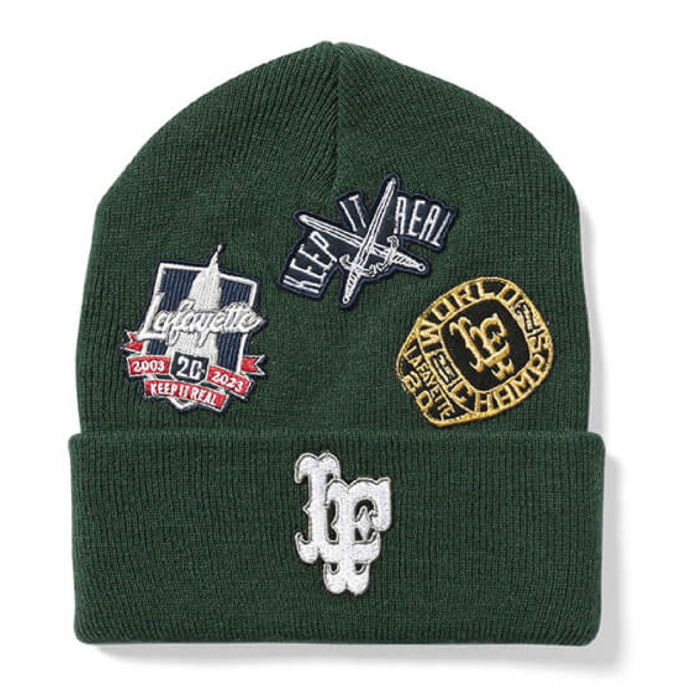 All Over Emblem Long Beanie ロング ワッペン ビーニー 帽子