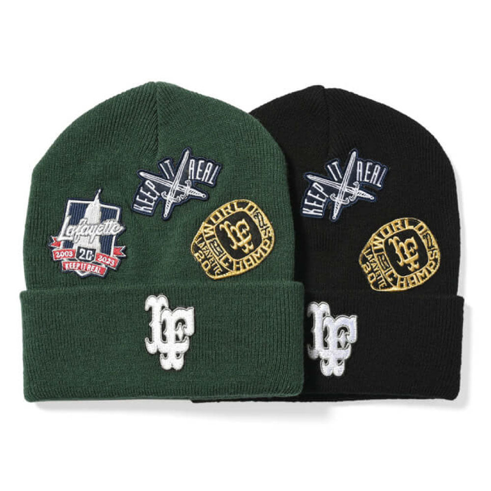 All Over Emblem Long Beanie ロング ワッペン ビーニー 帽子