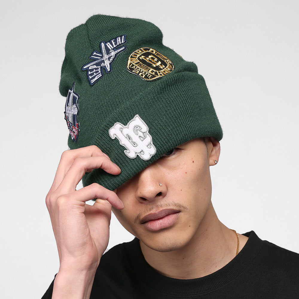 All Over Emblem Long Beanie ロング ワッペン ビーニー 帽子