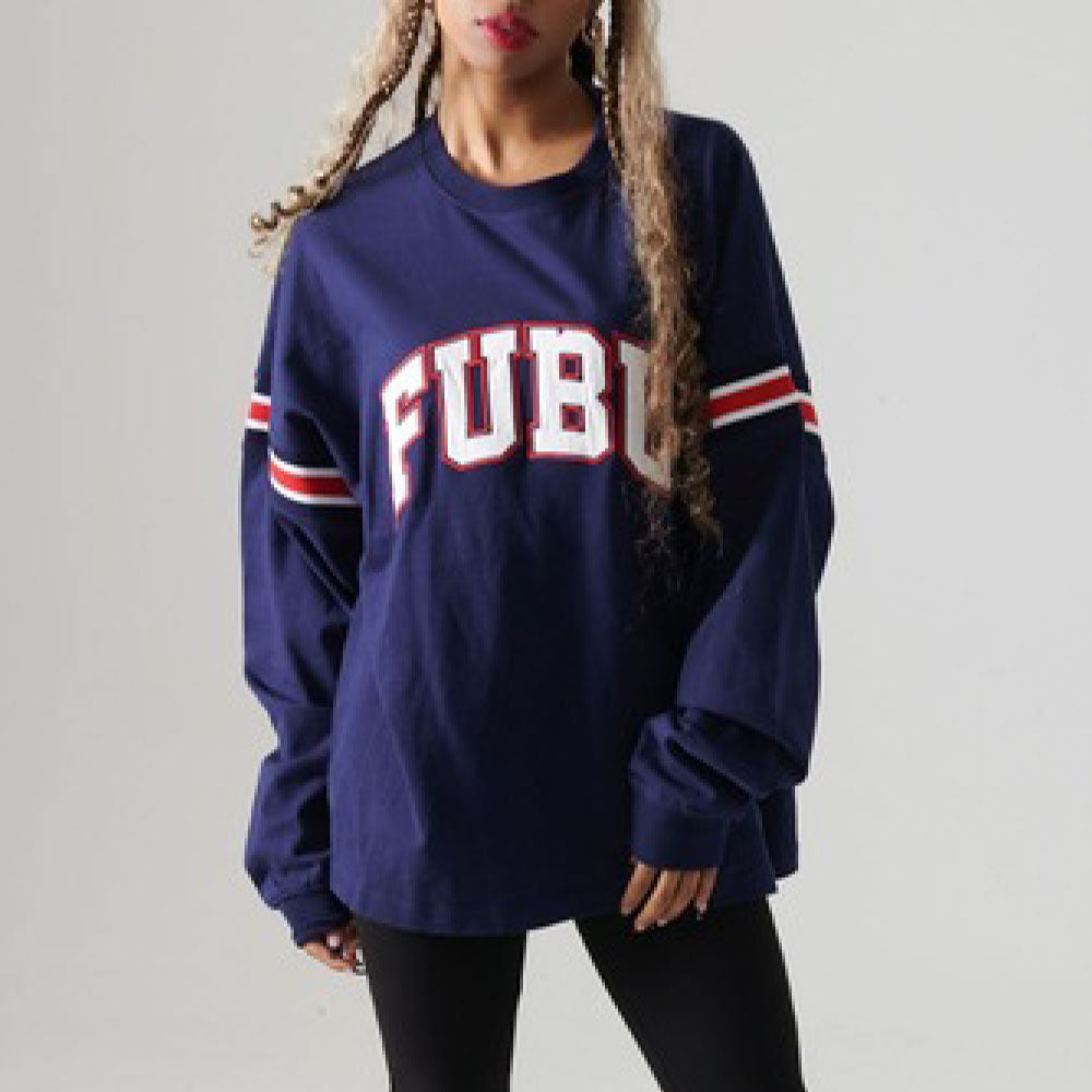 Classic Arch Logo L/S embroidery Tee NVY アーチ ロゴ 長袖 Tシャツ