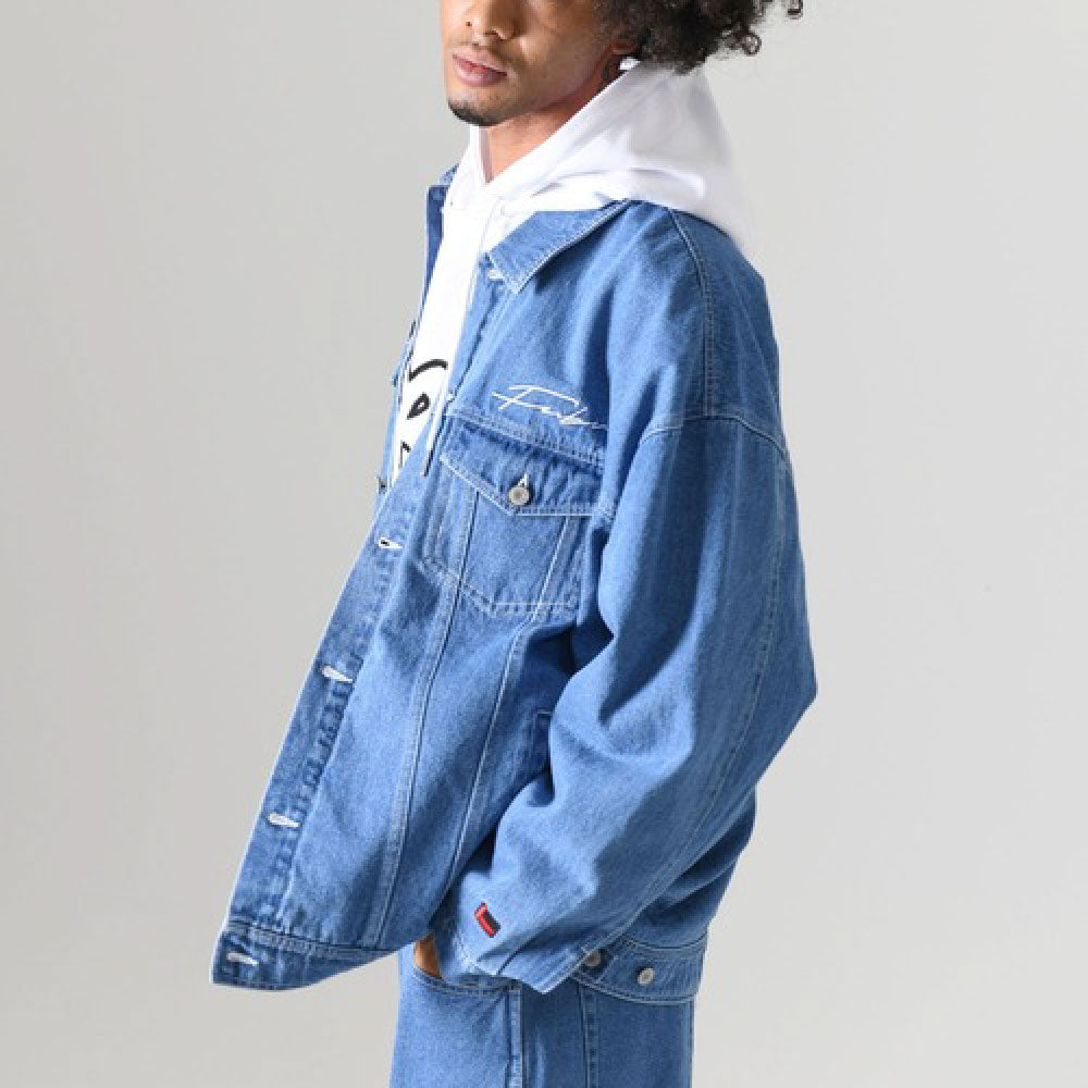 Classic Denim Jacket Light Washed embroidery 刺繍 デニム ジャケット ワッペン