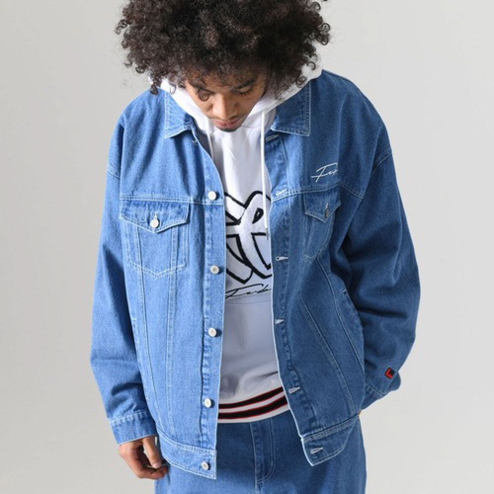 Classic Denim Jacket Light Washed embroidery 刺繍 デニム ジャケット ワッペン