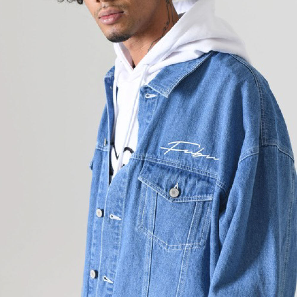 Classic Denim Jacket Light Washed embroidery 刺繍 デニム ジャケット ワッペン