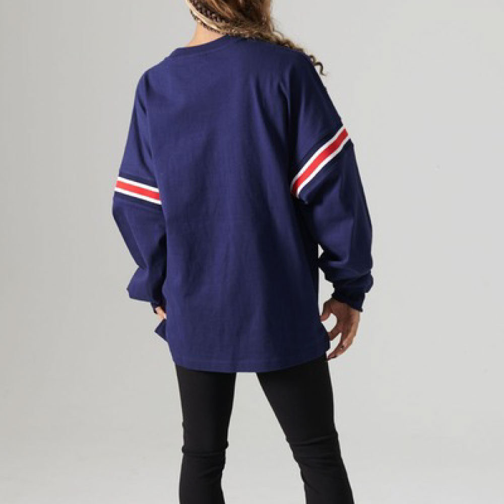 Classic Arch Logo L/S embroidery Tee NVY アーチ ロゴ 長袖 Tシャツ