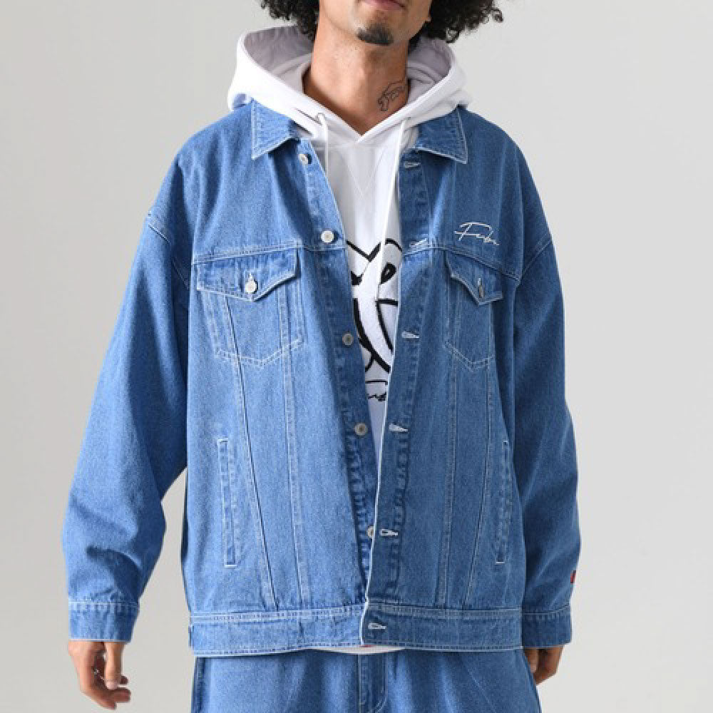 Classic Denim Jacket Light Washed embroidery 刺繍 デニム ジャケット ワッペン