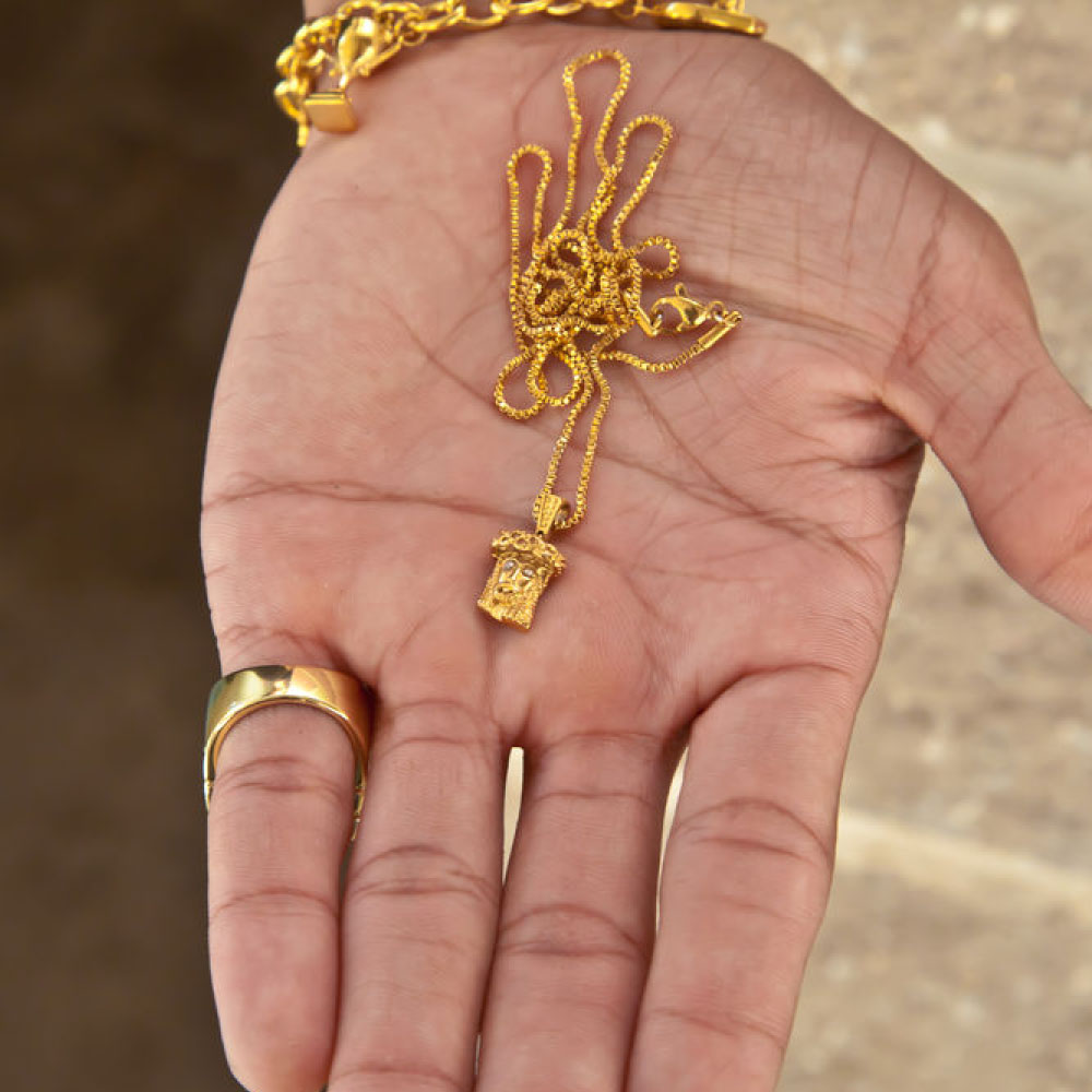 Extra Mini Jesus Chain Necklace Gold エクストラ ミニ ジーザス チェーン ネックレス ゴールド