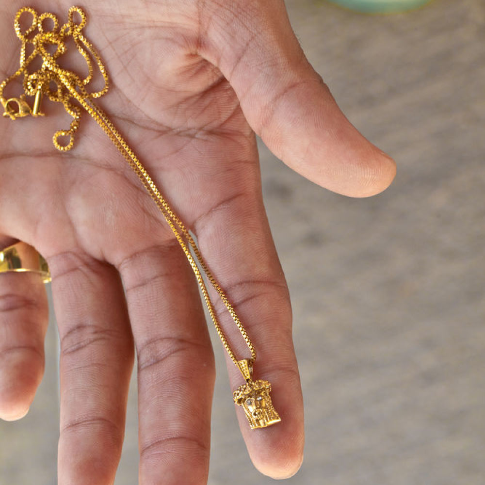 Extra Mini Jesus Chain Necklace Gold エクストラ ミニ ジーザス チェーン ネックレス ゴールド
