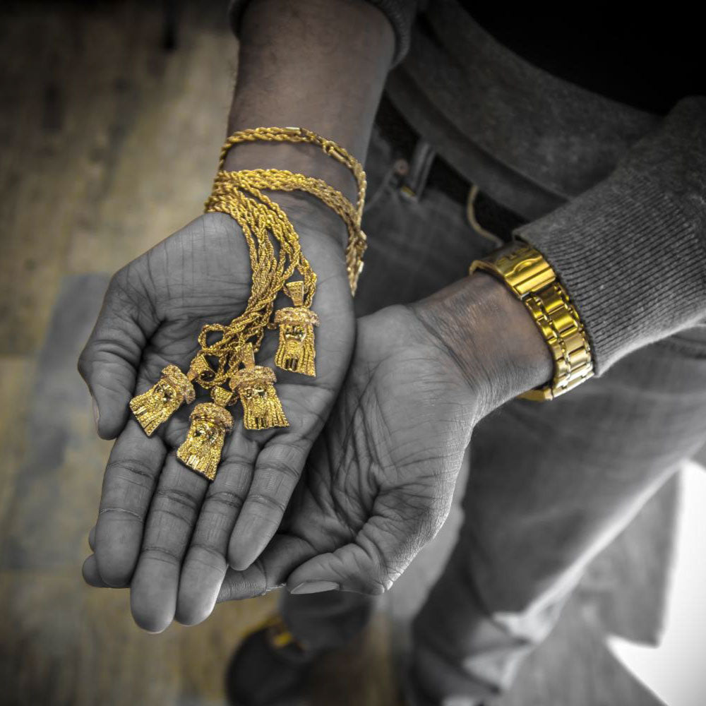 Mini Jesus Rope Chain Necklace ネックレス ジーザス ロープ チェーン ネックレス