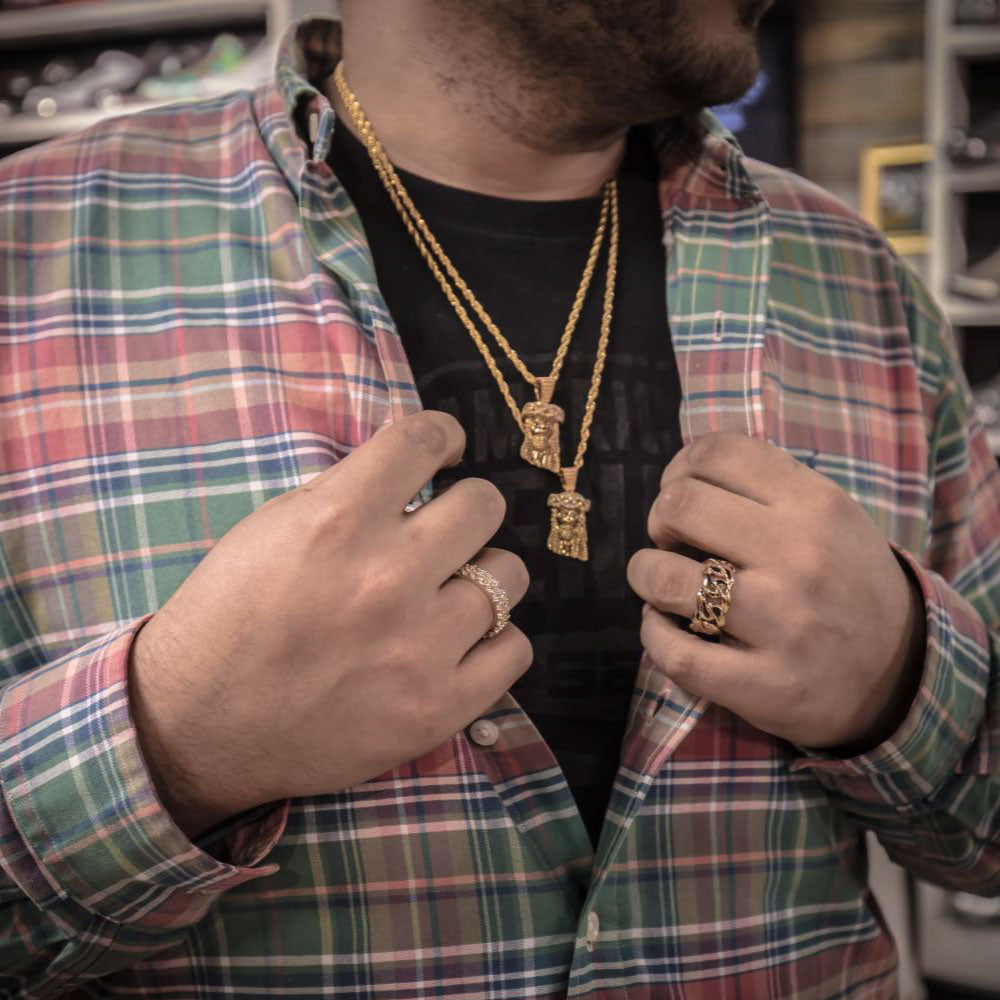 Mini Jesus Rope Chain Necklace ネックレス ジーザス ロープ チェーン ネックレス