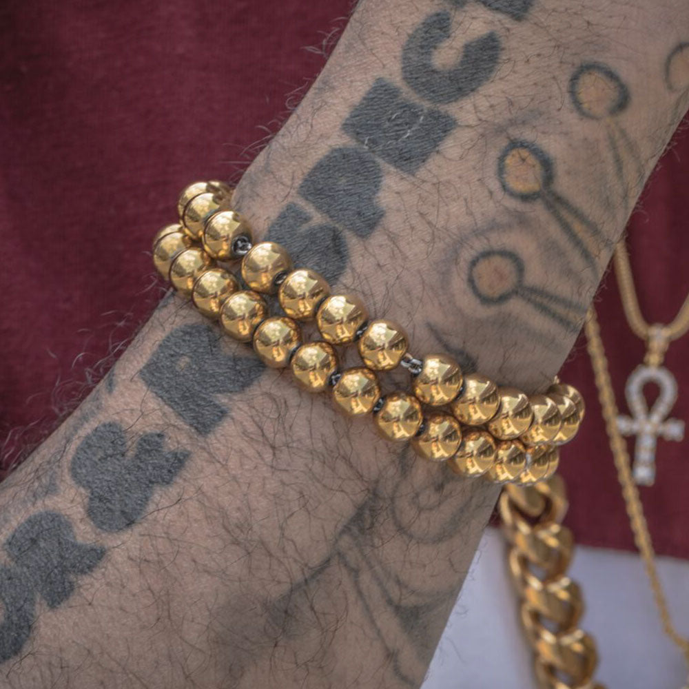 Beaded Bracelet Chain Gold ブレスレット ゴールド