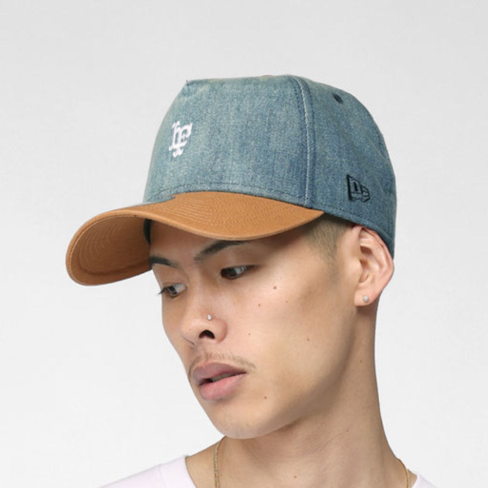 × New Era Small LF Logo 9Forty Denim & Canvas Cap ニューエラ ボール デニム キャップ 帽子