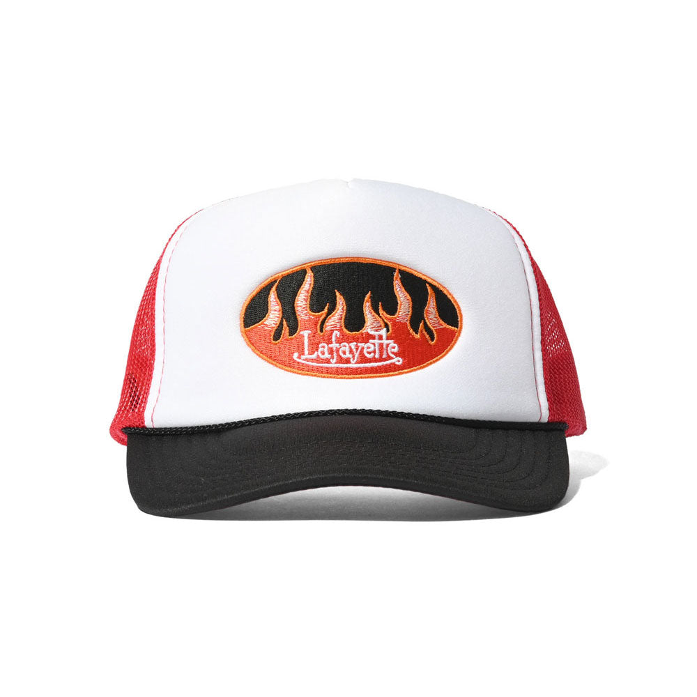 Fire Logo Trucker Cap ファイヤー ロゴ トラッカー メッシュ キャップ 帽子
