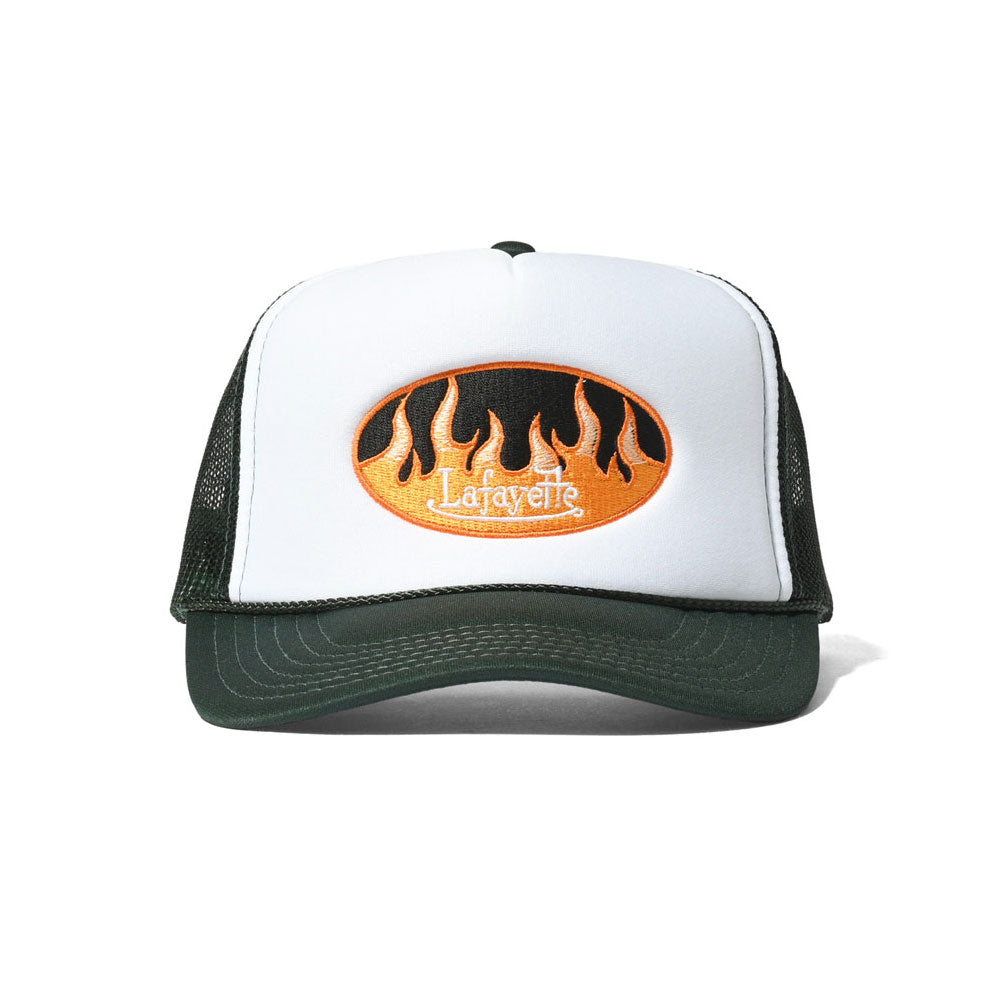 Fire Logo Trucker Cap ファイヤー ロゴ トラッカー メッシュ キャップ 帽子